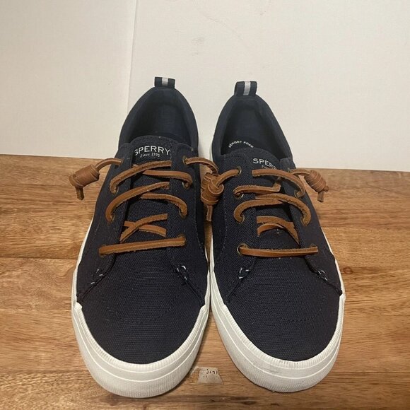 Sperry Top Sider Women's Size 8W Crest Vibe Linen Blue Sneaker NEW - Picture 7 of 11